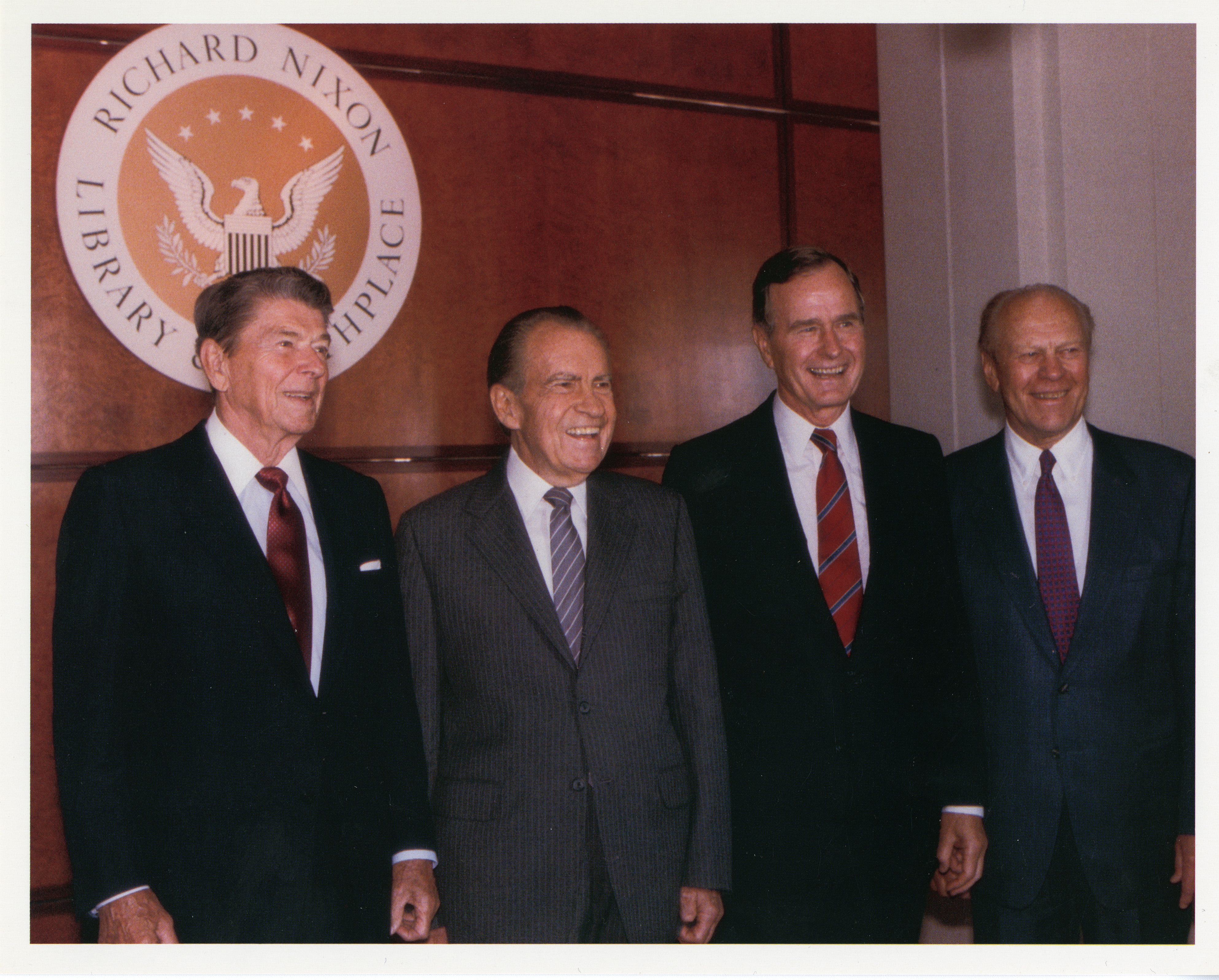 Reagan Nixon Bush Ford at Nixon Library Dedication